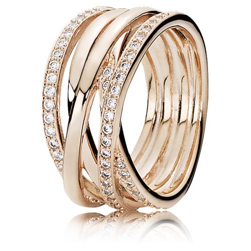 Pandora Ring Pandora Rose Tm Entwined With Clear Cz